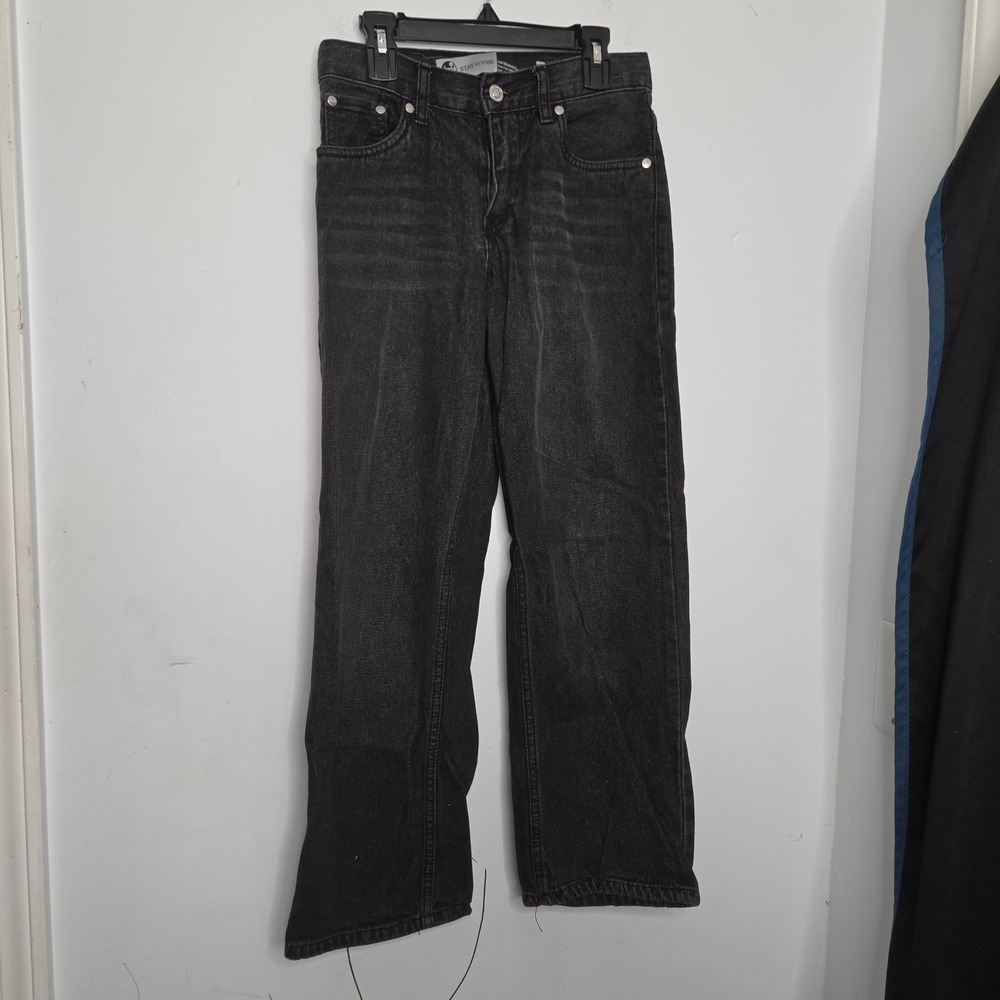 Levis SilverTab Stay Loose Jeans Washed Black Denim Boys‎ 12 Reg W26 L27